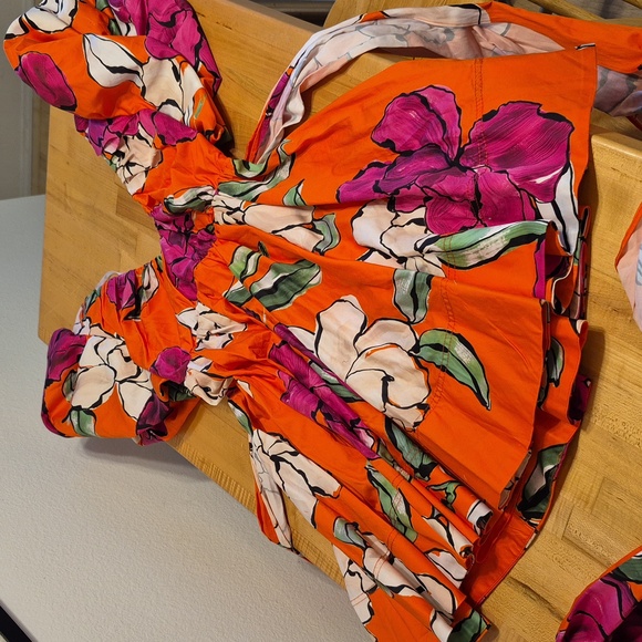 Aje Gretta Bow Back Mini Dress Vivid Camellia - Picture 5 of 16